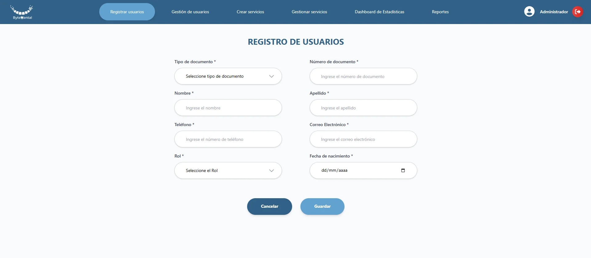 Funcionalidades principales